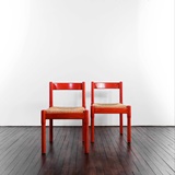 SET OF 2 CARIMATE  CHAIRS DESIGNED BY VICO MAGISTRETTI IN THE 1960'S